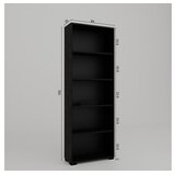 Hanah home Polica za knjige Lucas 1600-113, 64x182x25 cm, Crna | Eponuda.ba