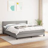  The Living Store Box spring postelja z vzmetnico svetlo siva 160x200 cm žamet - Box Spring Postelja, (21489961) | Shoptok.si
