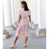 Gemre Pink pleated floral dress Ottavio | shoptok.hr