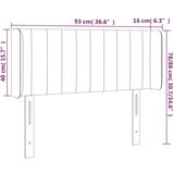  Uzglavlje s ušima crni 93x16x78/88 cm od tkanine | shoptok.hr