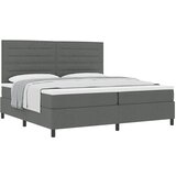 vidaXL Box Spring postelja z vzmetnico temno siva 200x200 cm tkanina Cene
