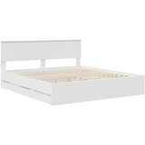  Krevetna konstrukcija Bijelo 200 x 200 cm Inženjersko Drvo | shoptok.hr
