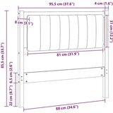 vidaXL Tapecirano vzglavje Rjava 90 cm Masivna borovina in tkanina | Shoptok.si