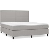  Box spring postelja z vzmetnico svetlo siva 180x200 cm blago, (20898377) | Shoptok.si