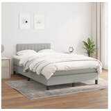  S oprugama i madrac svjetlosivi 120 x 200cm od tkanine | shoptok.hr