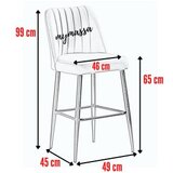 Hanah home set 2 barske stolice vento cream | ePonuda.com