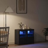  LED komoda 2 pcs Crni hrast 41 x 37 x 67 cm Konstruirano drvo | shoptok.hr