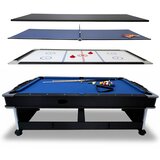 THUNDER Biljardna miza večnamenska igralna miza – biljard, air hockey, namizni tenis + jedilna plošča ® CRUSH 7FT, (5000093438) | Shoptok.si