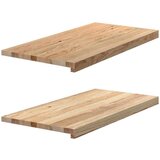  Prozorske klupice 2 kom 80x40x2 cm netretirane masivne hrast | shoptok.hr