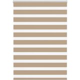 vidaXL Zebra senčilo peščeno rjava 95x150 cm tkanina širina 90,9 cm | Shoptok.si
