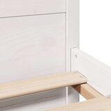 vidaXL Posteljni okvir z vzglavjem brez vzmetnice bel 140x190 cm | Shoptok.si
