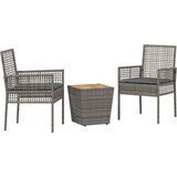 Bistro set za vrt 3 pcs Siva poliratan | Eponuda.ba