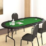 vidaXL Sklopivi stol za poker za 10 igrača zeleni 206 x 106 x 75 cm Cijene