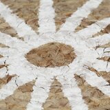  Ručno rađeni tepih od jute s bijelim uzorkom 90 cm | shoptok.hr