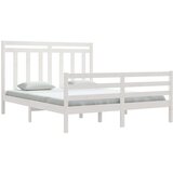  Posteljni okvir bel iz trdnega lesa 160x200 cm, (20685099) | Shoptok.si