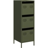 Maison Chic Visoka omara - Komoda - Predalnik olivno zelena 39x35x103,5 cm jeklo, (21722065) Cene