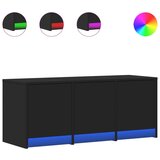TV ormarić s LED svjetlima crni 97x34x40 cm konstruirano drvo | shoptok.hr