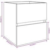 Ormarić za umivaonik boja dimljenog hrasta 41x38,5x45 cm drveni | shoptok.hr