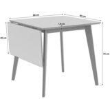 MID.YOU Jedilna miza , furnirano les kavčukovca črna, barve hrasta | Shoptok.si