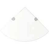  Kutne police s nosačima 2 kom staklene prozirne 35 x 35 cm | shoptok.hr
