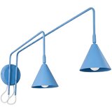 Sollux Lighting Stenska svetilka NOX 2 svetlo modra s stikalom, (5000352043) | Shoptok.si
