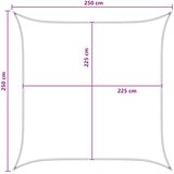 Jedrilica za sunčevu sjenu Plava i bijela 2,5 x 2,5 m HDPE | Shoptok.si