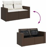  11-dijelni set vrtnih sofa od poliratana s jastucima smeđi | shoptok.hr