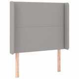  LED uzglavlje svjetlosivo 103 x 16 x 118/128 cm od tkanine | shoptok.hr
