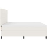  LED Box Spring Krevet s uzglavljem Krema i bijela 200 x 200 cm | shoptok.hr
