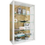 Livetastic VITRINA, prozorno, bela, medeni hrast | Shoptok.si