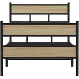  Metalni okvir kreveta bez madraca boja hrasta sonome 100x190 cm | shoptok.hr