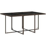  7-dijelni vrtni blagovaonski set s jastucima poliratan smeđi | shoptok.hr