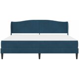  Krevetna konstrukcija s uzglavljem Plava 200 x 200 cm Baršun | shoptok.hr