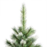 vidaXL Umjetna jelka s pantenom i pahuljicama Zelena i bijela 120 cm | shoptok.hr