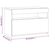  Noćni ormarić s LED svjetlima boja dimljenog hrasta 60x35x40 cm | shoptok.hr