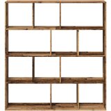 vidaXL Knjižna omara starinski les 132x29x141,5 cm inženirski les | Shoptok.si