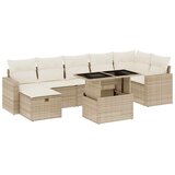 Maison Chic Seti vrtnega pohištva - Vrtna garnitura - Vrtni pohištvo set 8-delna z blazinami bež poli ratan, (21799707) | Shoptok.si