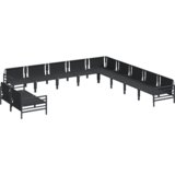 vidaXL Sjedeća garnitura za vrt 11 pcs Antracitno siva Čelik | shoptok.hr