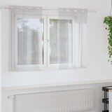 Voile zavjesa 2 pcs Svijetlo siva 140 x 140 cm Poliester Cijene