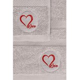 Foutastic Sivi pamučni set ručnika 2 kom od frotira Love – | shoptok.hr