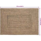  Tepisi za područja Prirodna i crna 120 x 170 cm Juta | shoptok.hr