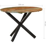 Blagovaonski stol okrugli 100x100x75 cm masivno obnovljeno drvo | shoptok.hr