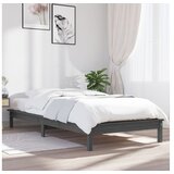  Posteljni okvir siv 90x190 cm trdna borovina 3FT | Shoptok.si
