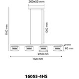 Globo 16055-4HS - led luster na sajli higgins 4xGX53/6W/230V dimljeno/crna | Eponuda.com