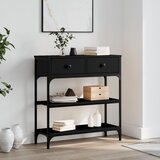 vidaXL Konzolni stol crni 72,5 x 25 x 75 cm od konstruiranog drva Cijene