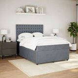  Krevet s oprugama i madracem tamnosivi 140x190 cm baršunasti | shoptok.hr