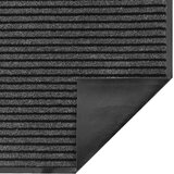 vidaXL Predpražnik črtast črn in siv 90x150 cm | Shoptok.si