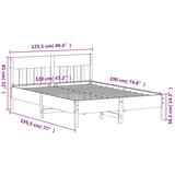  Okvir kreveta s uzglavljem bijeli 120 x 190 cm od borovine | shoptok.hr