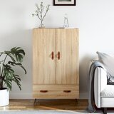 Visoka komoda boja hrasta 69,5 x 31 x 115 cm konstruirano drvo | shoptok.hr