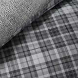 Catherine Lansfield Siva posteljnina za zakonsko posteljo iz sherpa flisa 200x200 cm Cosy Sherpa Check – | Shoptok.si